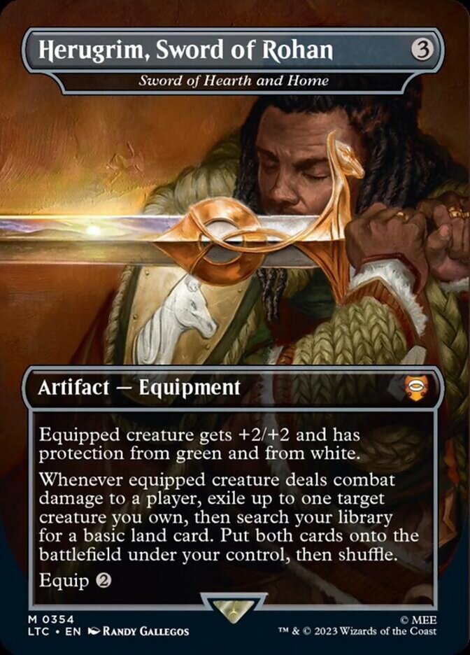 Herugrim, Sword of Rohan - Sword of Hearth and Home (Borderless) [The Lord of the Rings: Tales of Middle-Earth Commander] | Jomio and Rueliete's Cards and Comics