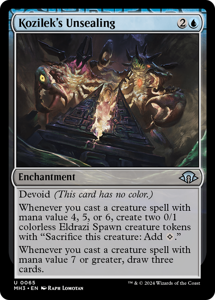 Kozilek's Unsealing [Modern Horizons 3] | Jomio and Rueliete's Cards and Comics