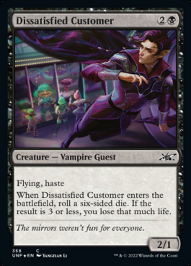 Dissatisfied Customer (Galaxy Foil) [Unfinity] | Jomio and Rueliete's Cards and Comics