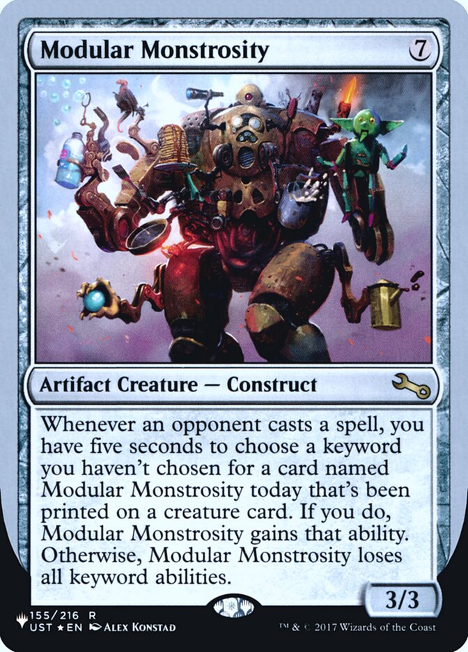 Modular Monstrosity (Unfinity Foil Edition) [The List] | Jomio and Rueliete's Cards and Comics