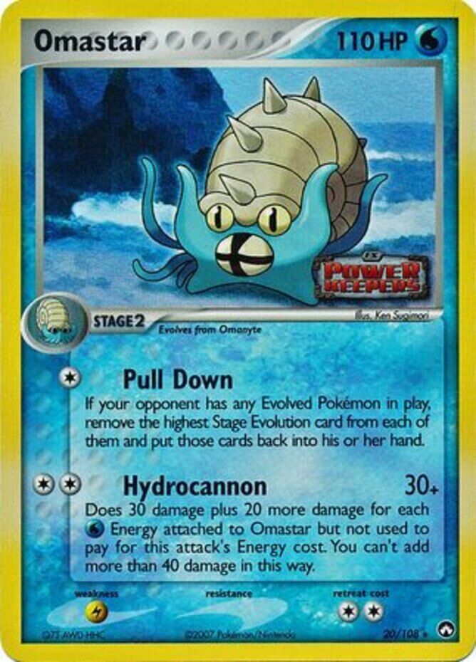 Omastar (20/108) (Stamped) [EX: Power Keepers] | Jomio and Rueliete's Cards and Comics