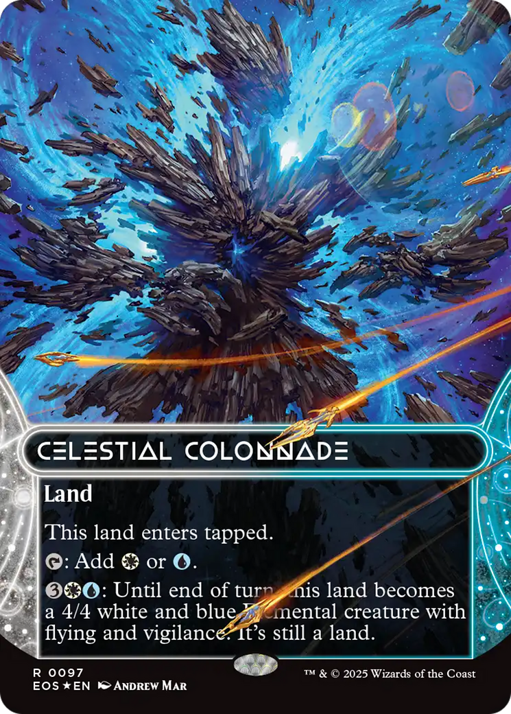 Celestial Colonnade (0097) (Borderless) (Galaxy Foil) [Edge of Eternities: Stellar Sights] | Jomio and Rueliete's Cards and Comics