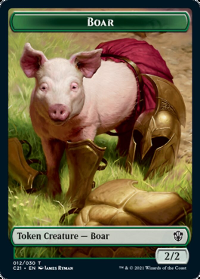 Hydra // Boar Double-Sided Token [Commander 2021 Tokens] | Jomio and Rueliete's Cards and Comics