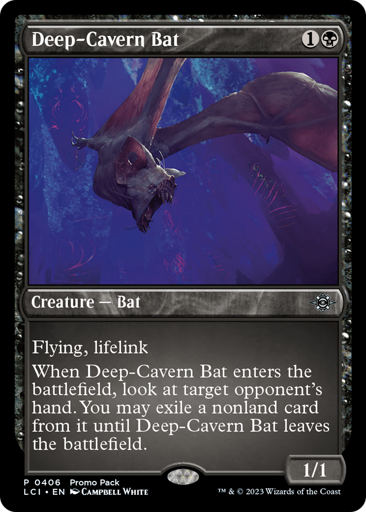 Deep-Cavern Bat [The Lost Caverns of Ixalan Promos] | Jomio and Rueliete's Cards and Comics