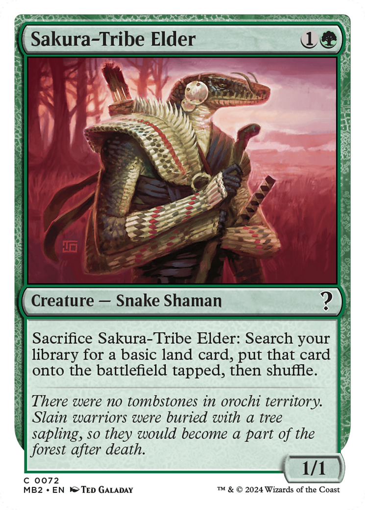 Sakura-Tribe Elder (White Border) [Mystery Booster 2] | Jomio and Rueliete's Cards and Comics