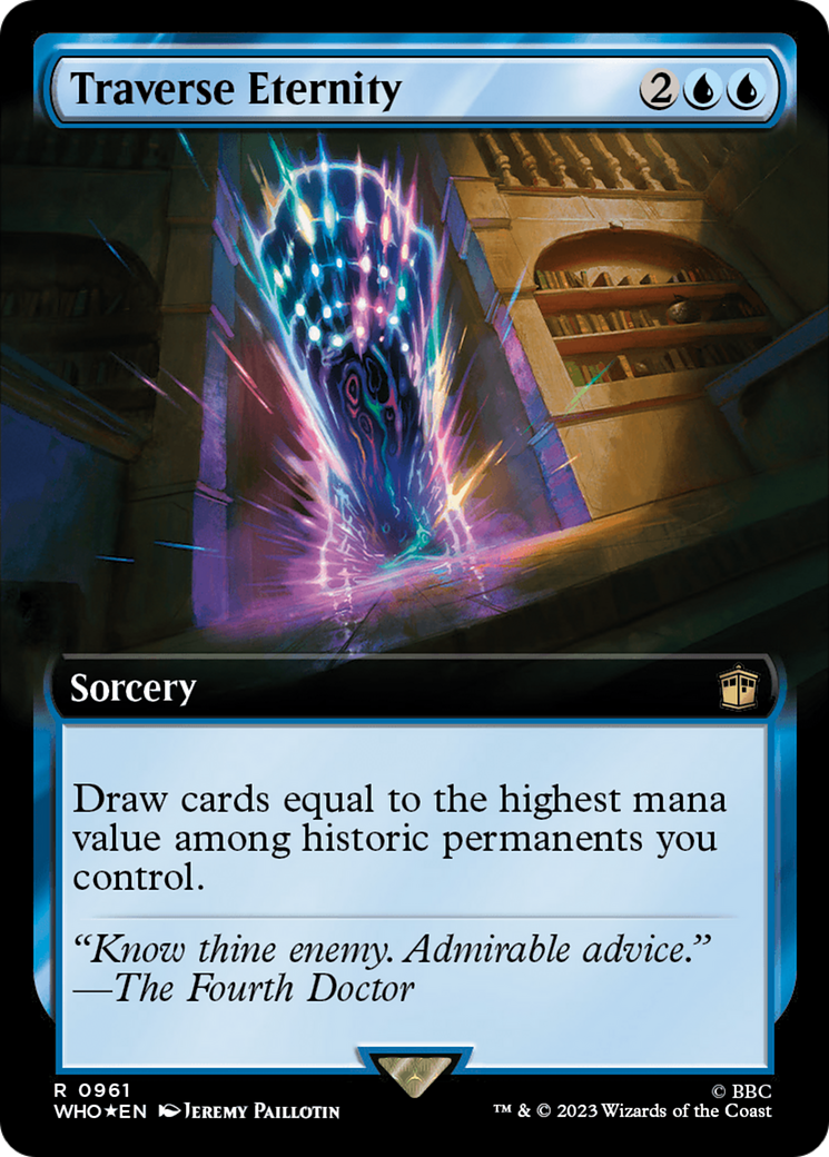 Traverse Eternity (Extended Art) (Surge Foil) [Doctor Who] | Jomio and Rueliete's Cards and Comics