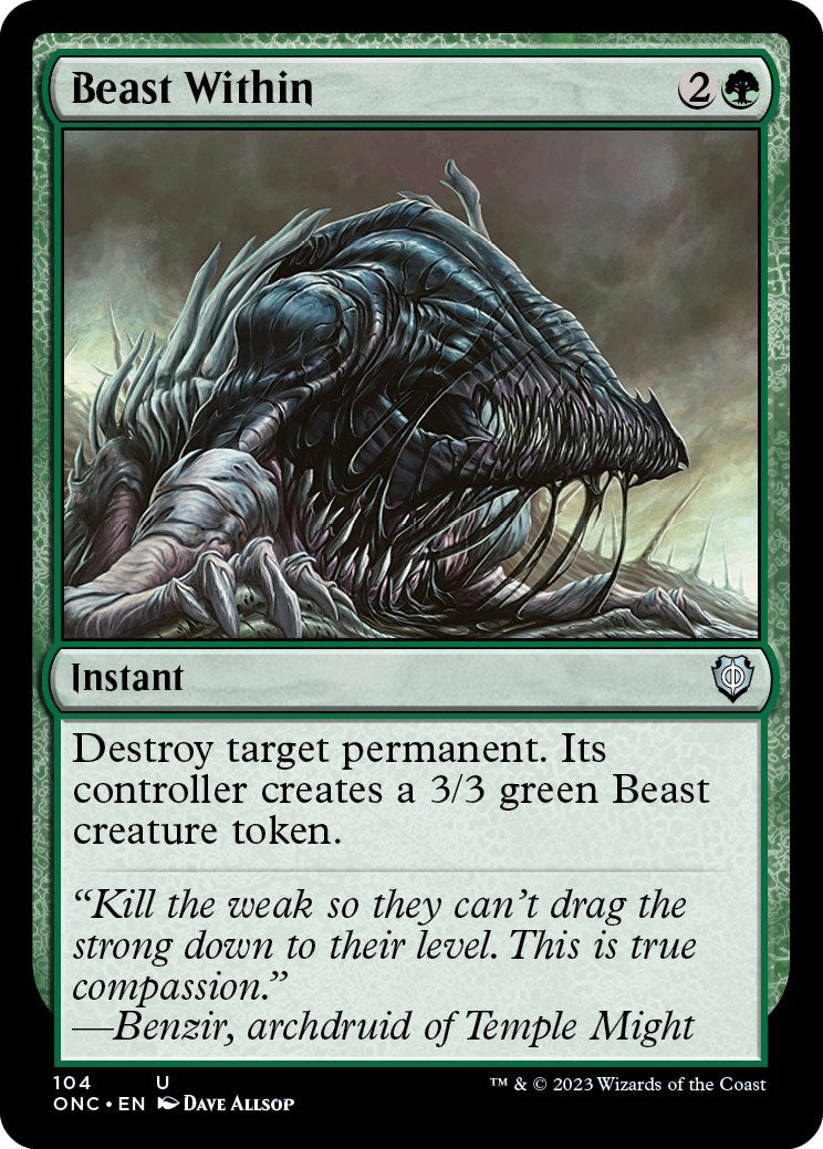 Beast Within [Phyrexia: All Will Be One Commander] | Jomio and Rueliete's Cards and Comics