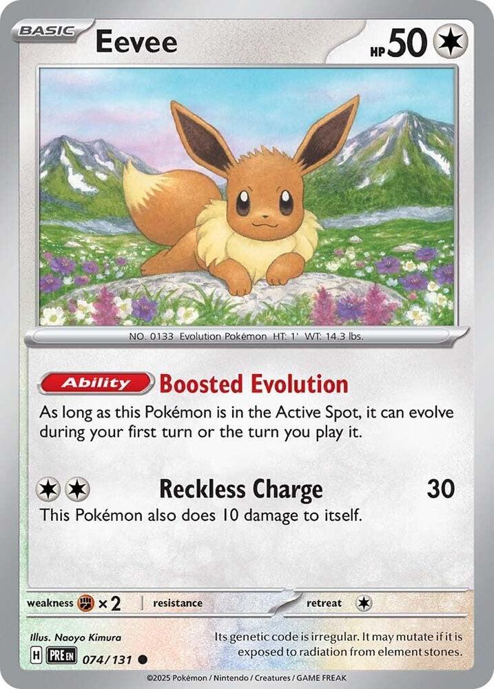 Eevee (074/131) [Scarlet & Violet: Prismatic Evolutions] | Jomio and Rueliete's Cards and Comics