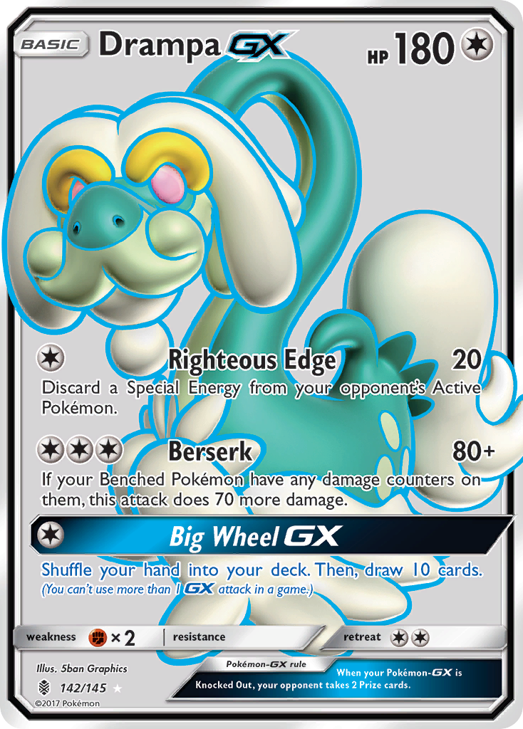 Drampa GX (142/145) [Sun & Moon: Guardians Rising] | Jomio and Rueliete's Cards and Comics