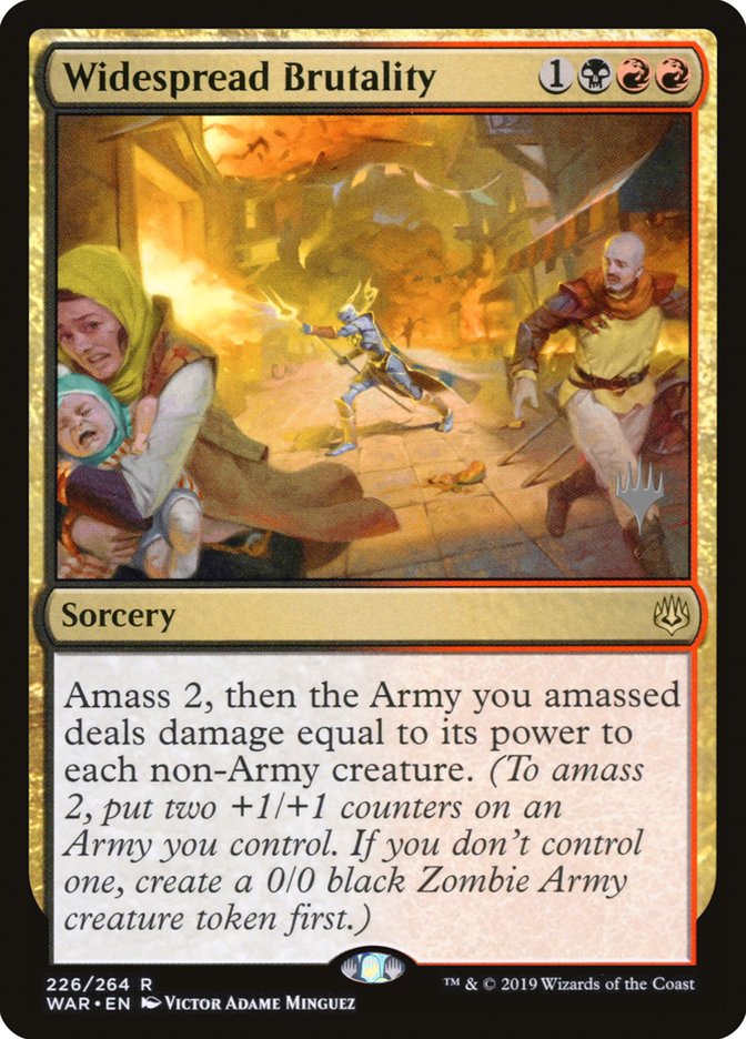 Widespread Brutality (Promo Pack) [War of the Spark Promos] | Jomio and Rueliete's Cards and Comics