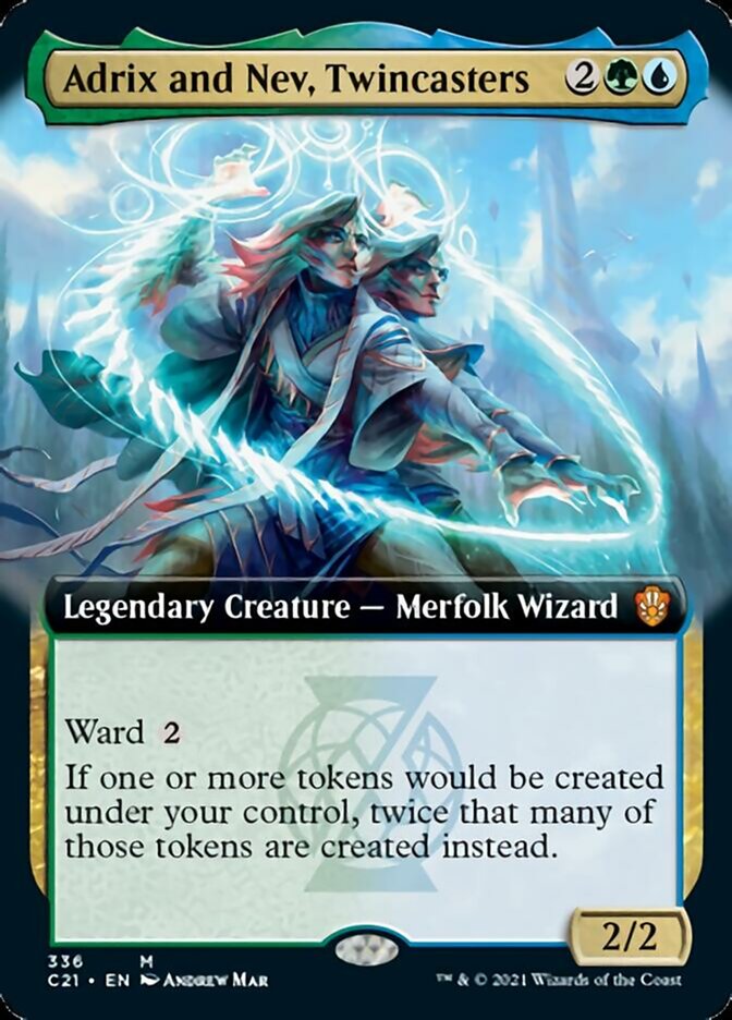 Adrix and Nev, Twincasters (Extended Art) [Commander 2021] | Jomio and Rueliete's Cards and Comics
