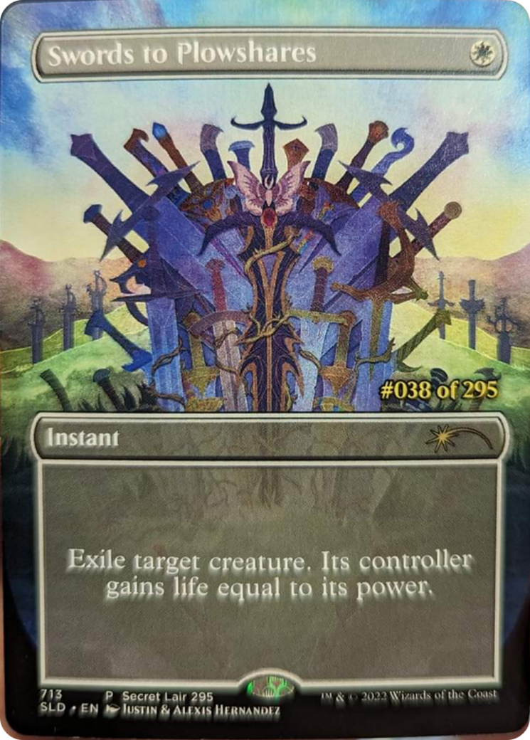 Swords to Plowshares (Serial Numbered) [Secret Lair Drop Series] | Jomio and Rueliete's Cards and Comics