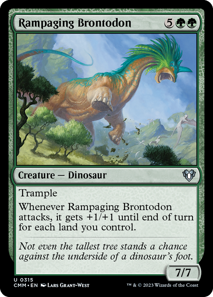 Rampaging Brontodon [Commander Masters] | Jomio and Rueliete's Cards and Comics