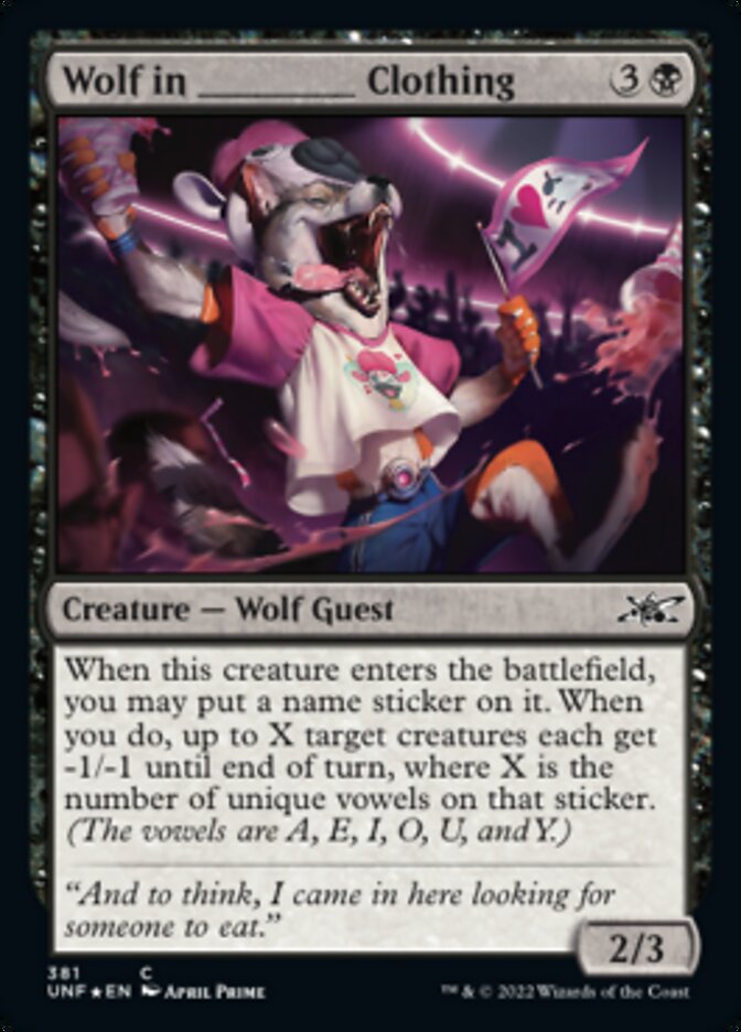 Wolf in _____ Clothing (Galaxy Foil) [Unfinity] | Jomio and Rueliete's Cards and Comics