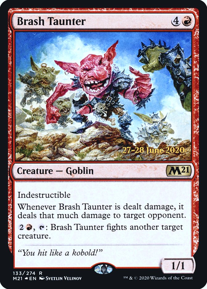 Brash Taunter [Core Set 2021 Prerelease Promos] | Jomio and Rueliete's Cards and Comics