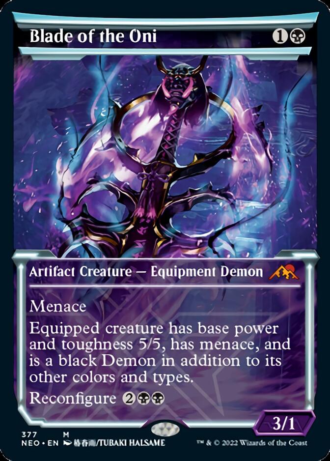 Blade of the Oni (Showcase Soft Glow) [Kamigawa: Neon Dynasty] | Jomio and Rueliete's Cards and Comics
