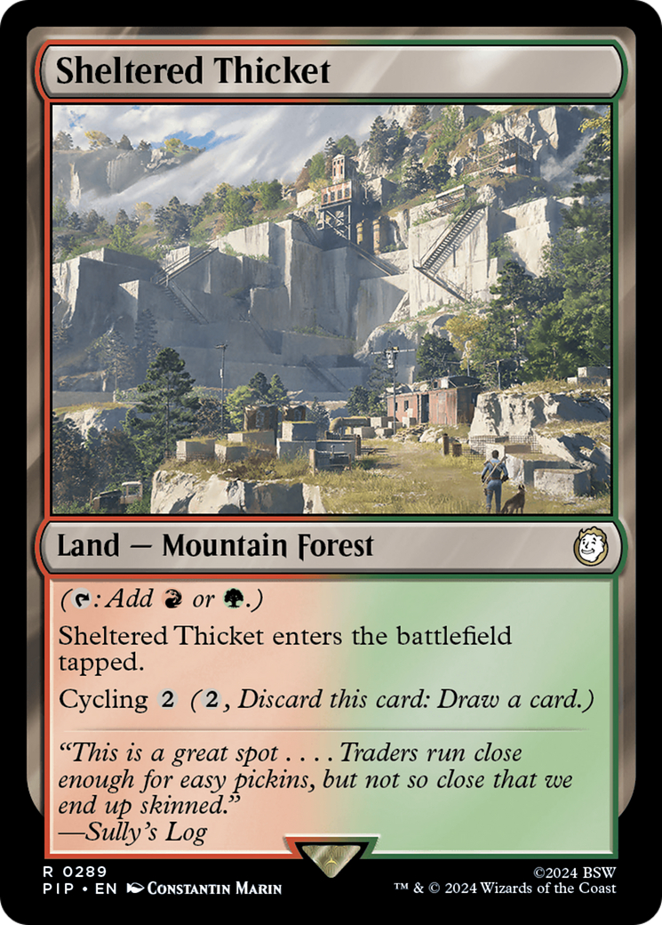 Sheltered Thicket [Fallout] | Jomio and Rueliete's Cards and Comics