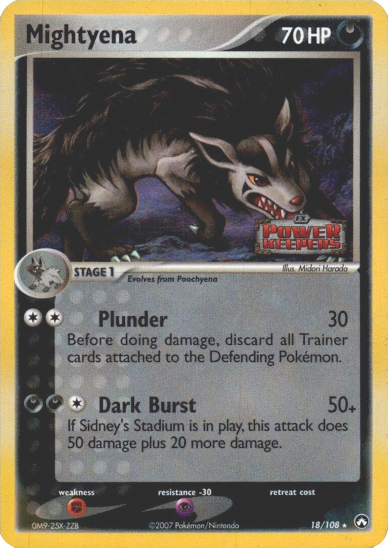 Mightyena (18/108) (Stamped) [EX: Power Keepers] | Jomio and Rueliete's Cards and Comics