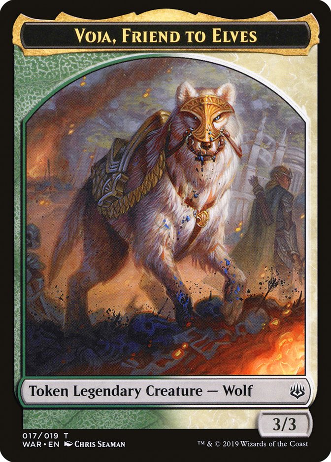 Voja, Friend to Elves Token [War of the Spark Tokens] | Jomio and Rueliete's Cards and Comics