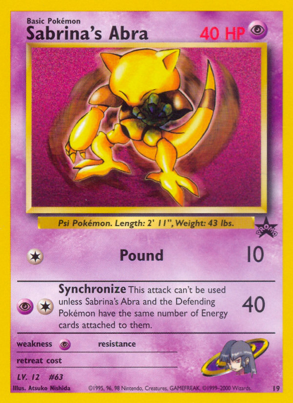 Sabrina's Abra (19) [Wizards of the Coast: Black Star Promos] | Jomio and Rueliete's Cards and Comics
