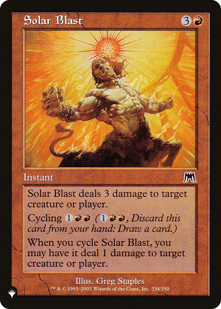 Solar Blast [The List] | Jomio and Rueliete's Cards and Comics