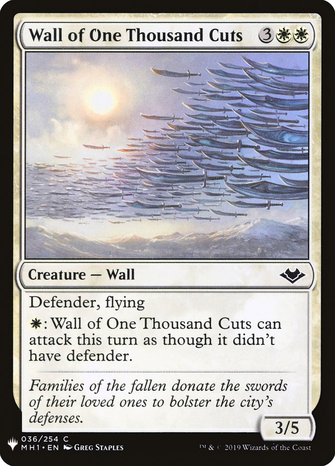 Wall of One Thousand Cuts [Mystery Booster] | Jomio and Rueliete's Cards and Comics