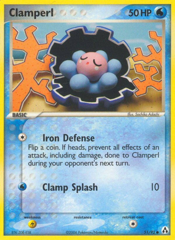 Clamperl (51/92) [EX: Legend Maker] | Jomio and Rueliete's Cards and Comics
