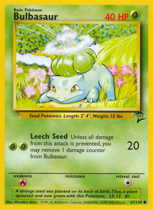 Bulbasaur (67/130) [Base Set 2] | Jomio and Rueliete's Cards and Comics