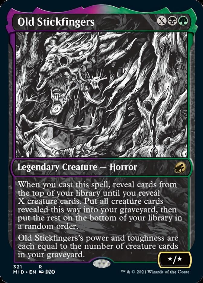 Old Stickfingers (Showcase Eternal Night) [Innistrad: Midnight Hunt] | Jomio and Rueliete's Cards and Comics