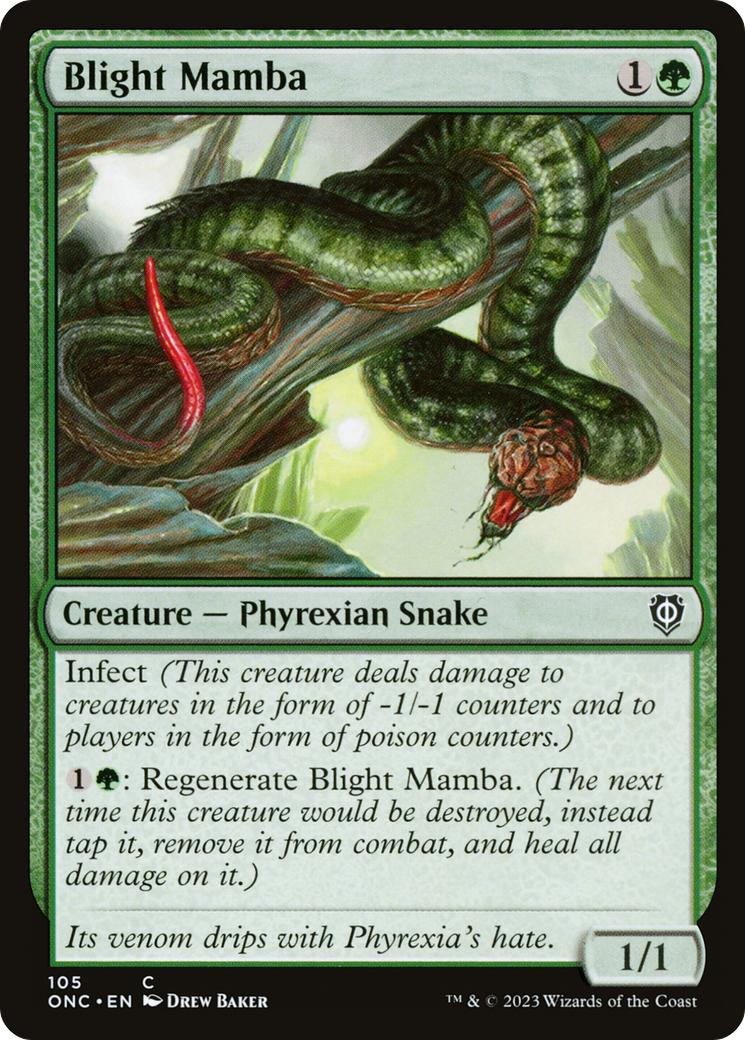 Blight Mamba [Phyrexia: All Will Be One Commander] | Jomio and Rueliete's Cards and Comics