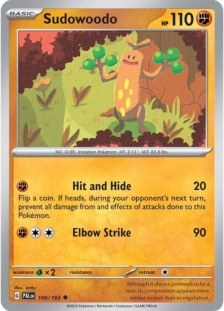 Sudowoodo (109/193) [Scarlet & Violet: Paldea Evolved] | Jomio and Rueliete's Cards and Comics