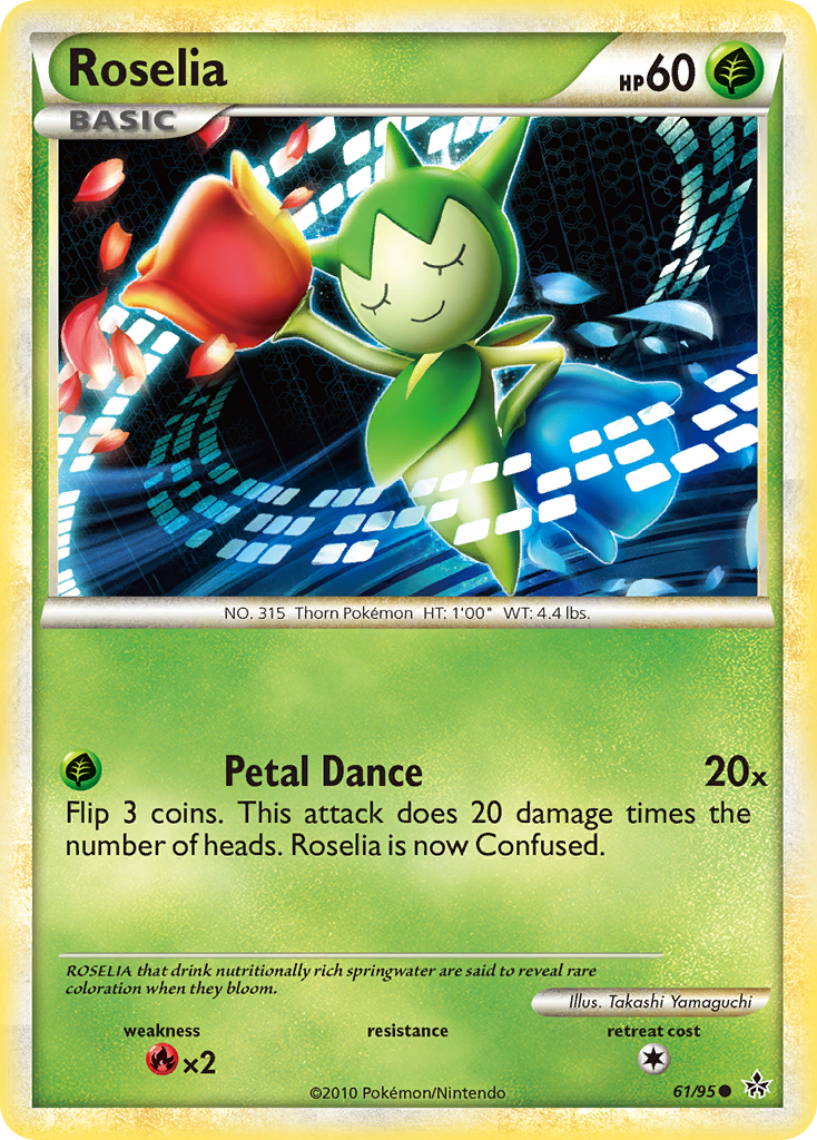 Roselia (61/95) [HeartGold & SoulSilver: Unleashed] | Jomio and Rueliete's Cards and Comics