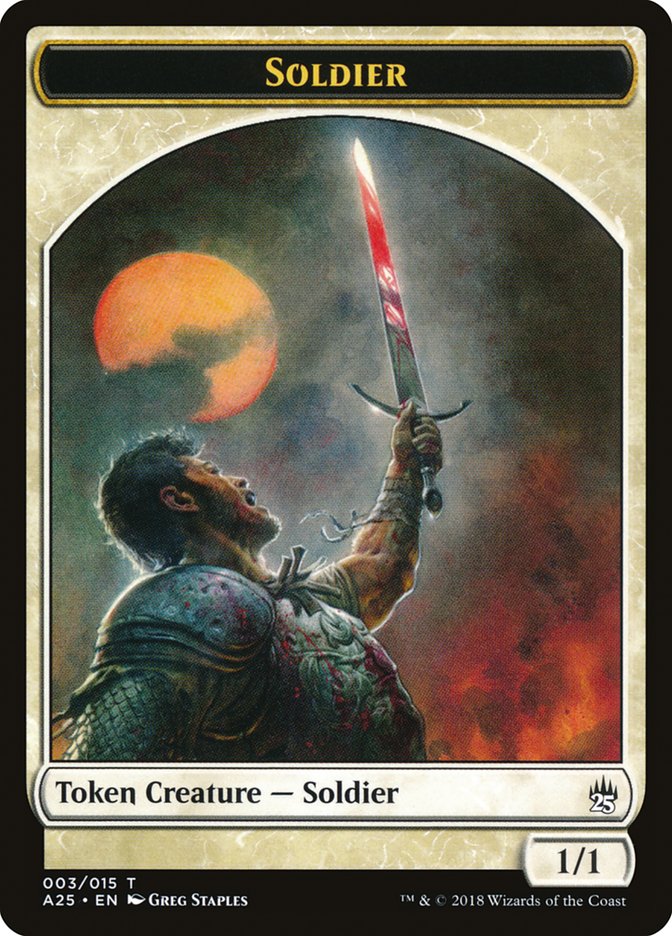 Soldier Token [Masters 25 Tokens] | Jomio and Rueliete's Cards and Comics