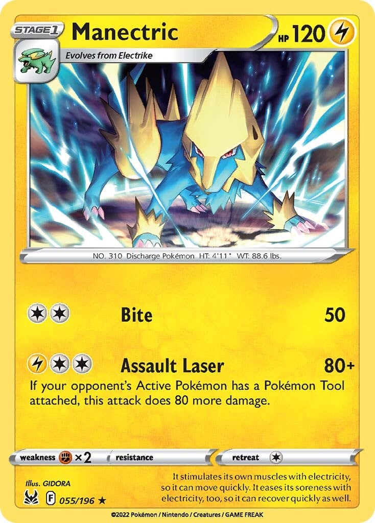 Manectric (055/196) [Sword & Shield: Lost Origin] | Jomio and Rueliete's Cards and Comics
