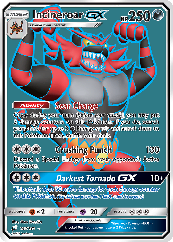 Incineroar GX (167/181) [Sun & Moon: Team Up] | Jomio and Rueliete's Cards and Comics