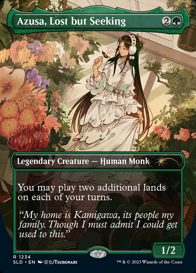Azusa, Lost but Seeking (Borderless) [Secret Lair Drop Series] | Jomio and Rueliete's Cards and Comics