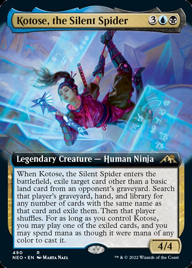 Kotose, the Silent Spider (Extended Art) [Kamigawa: Neon Dynasty] | Jomio and Rueliete's Cards and Comics