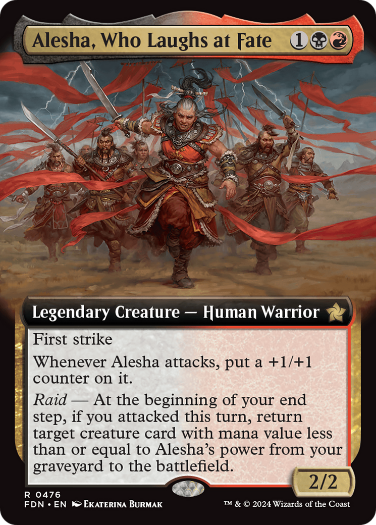 Alesha, Who Laughs at Fate (Extended Art) [Foundations] | Jomio and Rueliete's Cards and Comics