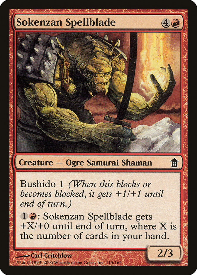 Sokenzan Spellblade [Saviors of Kamigawa] | Jomio and Rueliete's Cards and Comics