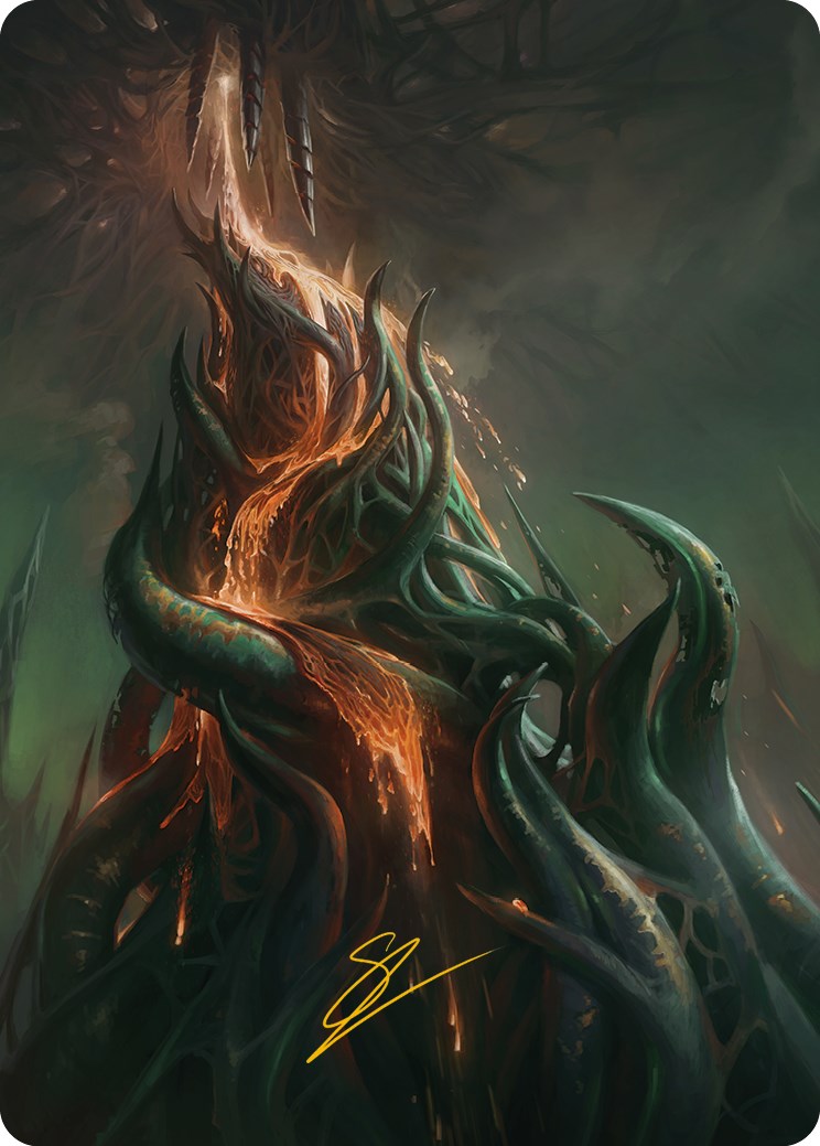 Copperline Gorge Art Card (Gold-Stamped Signature) [Phyrexia: All Will Be One Art Series] | Jomio and Rueliete's Cards and Comics