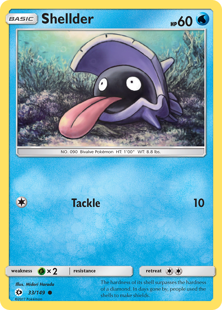 Shellder (33/149) [Sun & Moon: Base Set] | Jomio and Rueliete's Cards and Comics