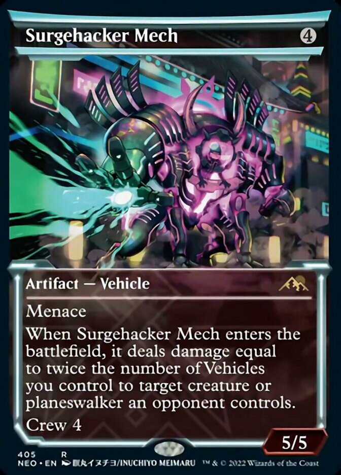 Surgehacker Mech (Showcase Soft Glow) [Kamigawa: Neon Dynasty] | Jomio and Rueliete's Cards and Comics