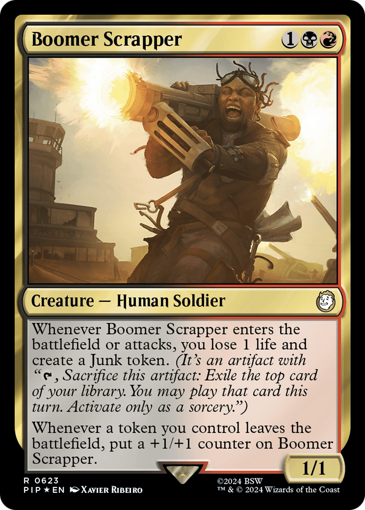 Boomer Scrapper (Surge Foil) [Fallout] | Jomio and Rueliete's Cards and Comics