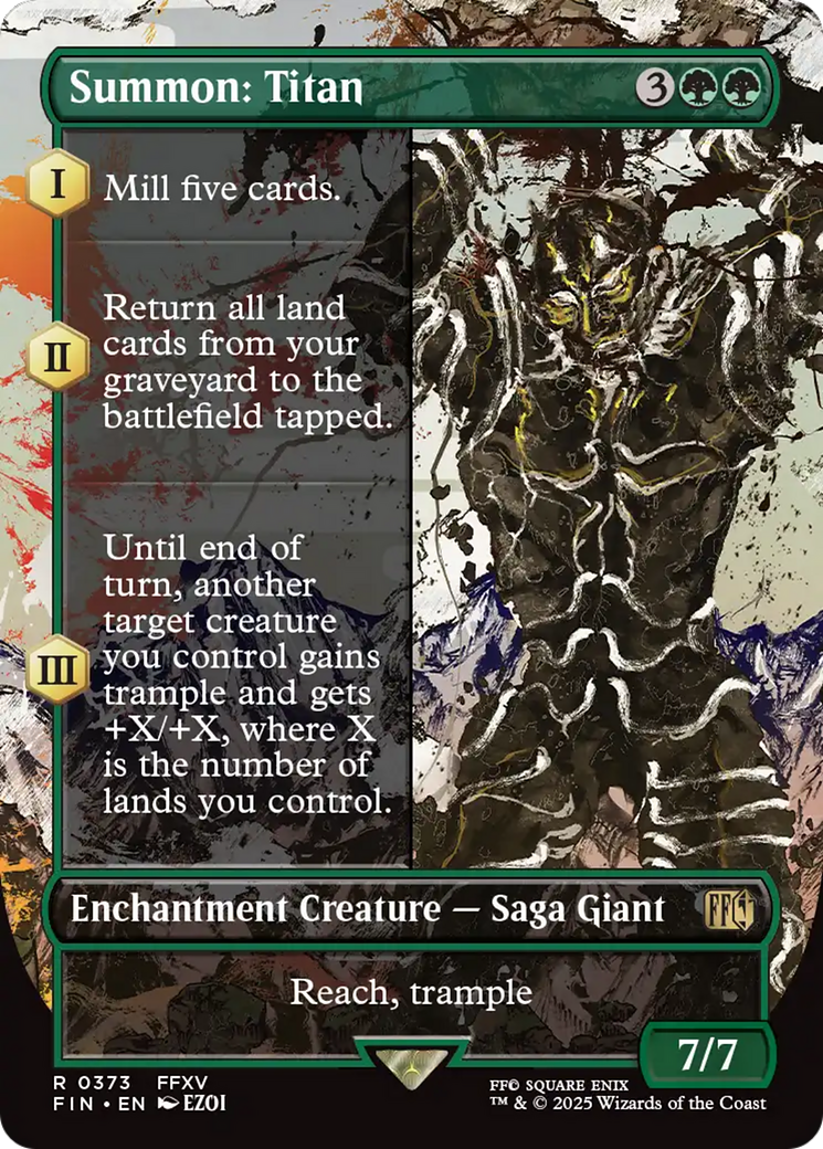Summon: Titan (Borderless) [FINAL FANTASY] | Jomio and Rueliete's Cards and Comics