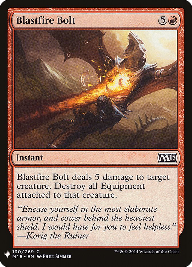 Blastfire Bolt [Mystery Booster] | Jomio and Rueliete's Cards and Comics