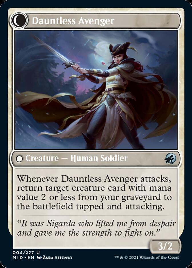 Bereaved Survivor // Dauntless Avenger [Innistrad: Midnight Hunt] | Jomio and Rueliete's Cards and Comics