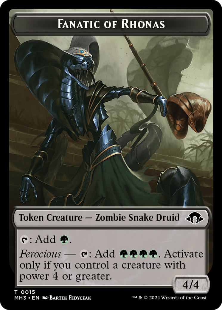 Fanatic of Rhonas Token [Modern Horizons 3 Tokens] | Jomio and Rueliete's Cards and Comics