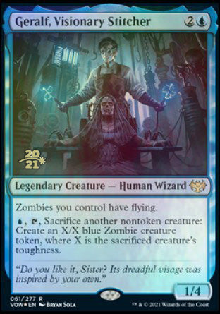 Geralf, Visionary Stitcher [Innistrad: Crimson Vow Prerelease Promos] | Jomio and Rueliete's Cards and Comics