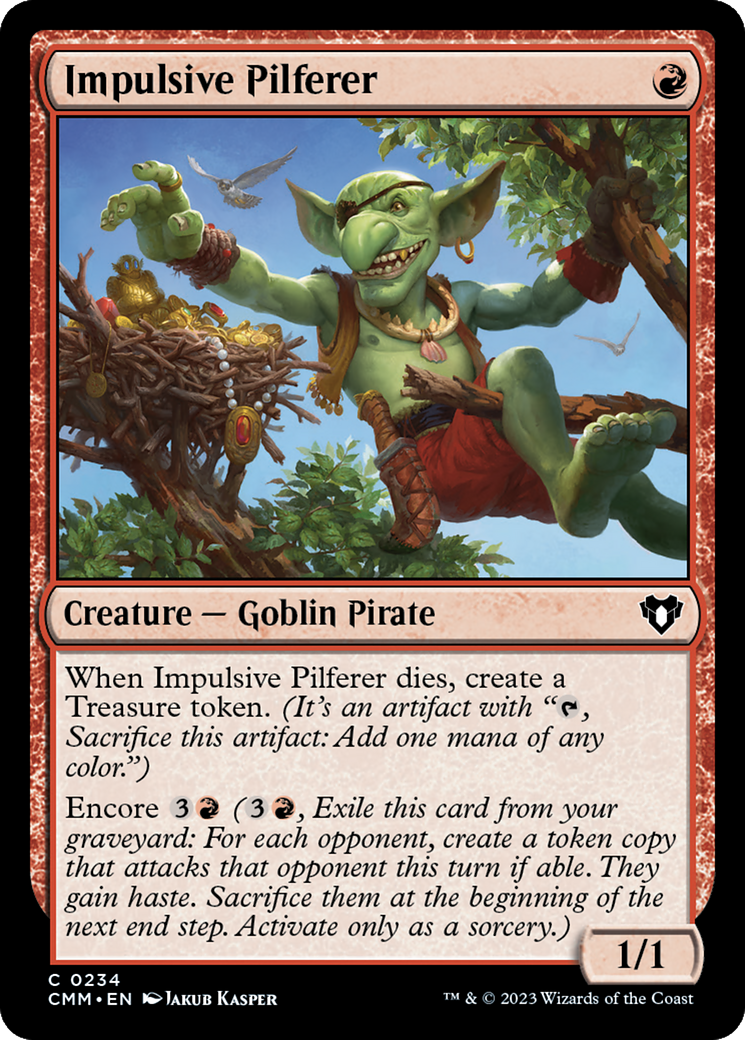 Impulsive Pilferer [Commander Masters] | Jomio and Rueliete's Cards and Comics