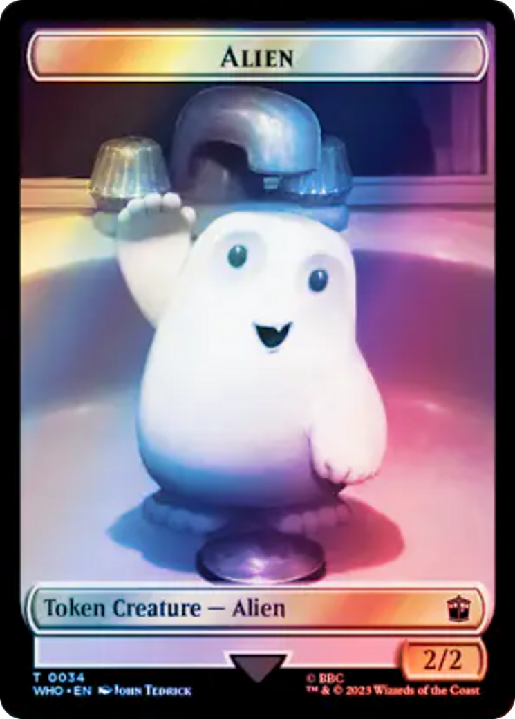 Alien // Clue (0053) Double-Sided Token (Surge Foil) [Doctor Who Tokens] | Jomio and Rueliete's Cards and Comics